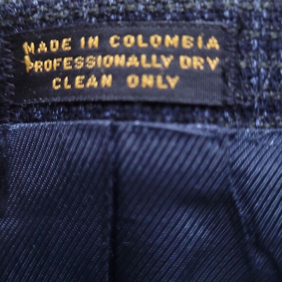 Oscar de la Renta Blazer Men 44L Blue Plaid Wool Sportscoat Jacket - Picture 16 of 16